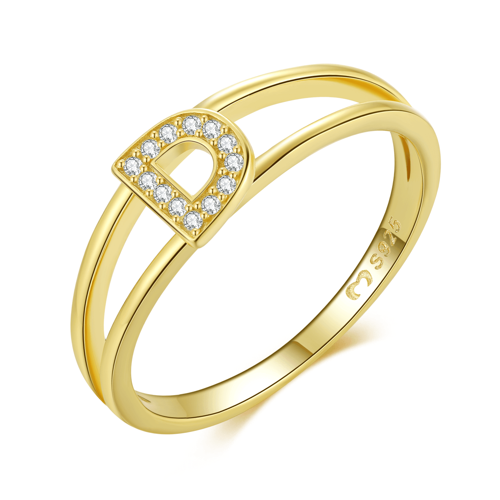 Geometric Grace Diamond Ring Set in 18KT Gold